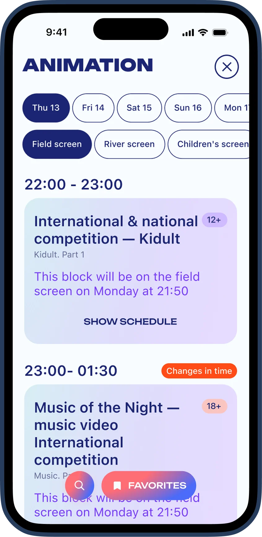 Personalized Schedule