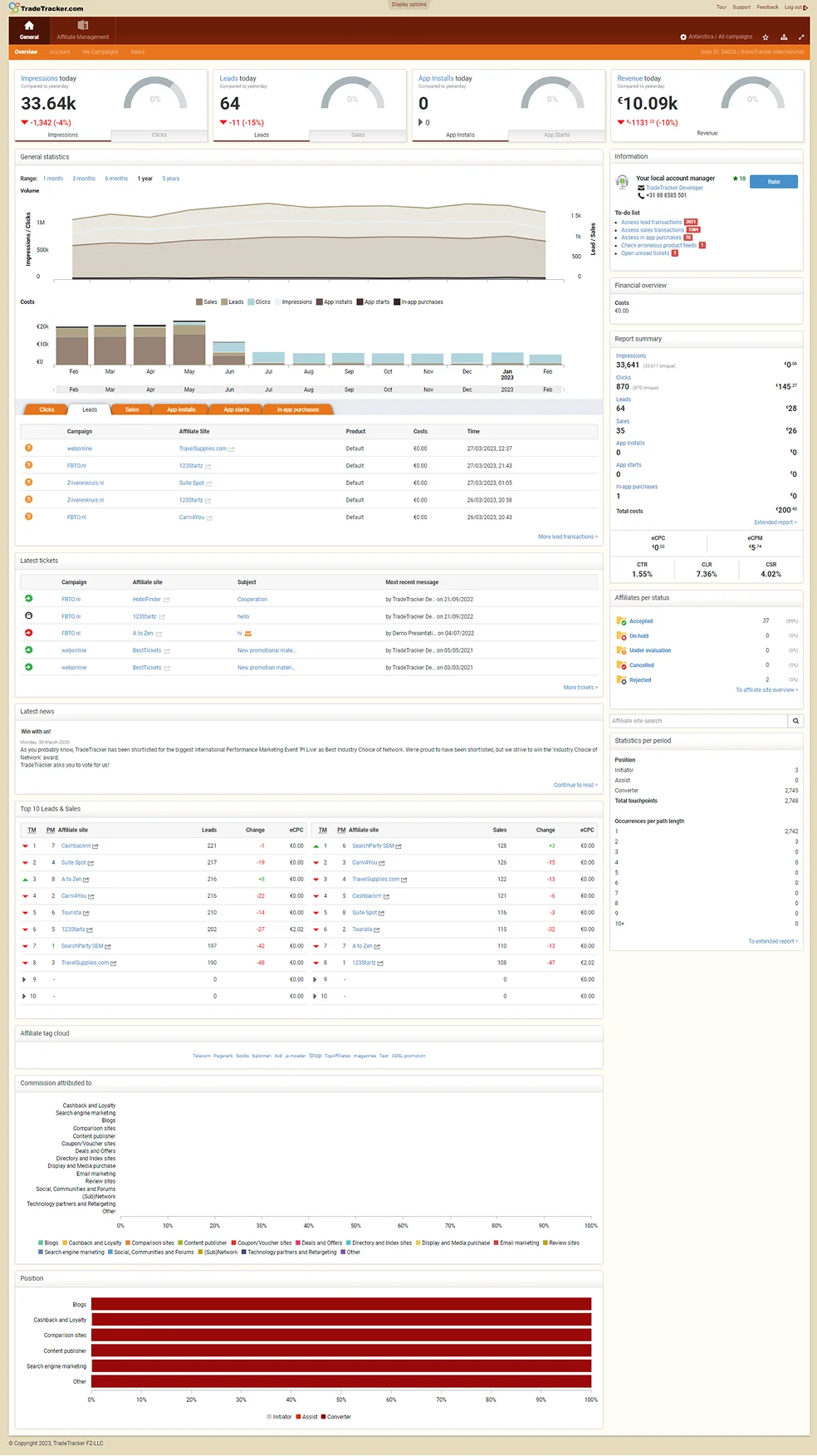 TradeTracker — before